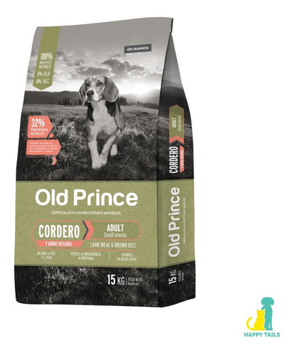 Old Prince Cordero Razas Pequeñas X 15 Kg + Happy Tails