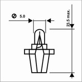 Lampara Tablero T5 Mf6 12v 1,2w Poli 26156