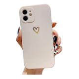 Funda Para iPhone 11 De Silicona De Corazon - Blanco