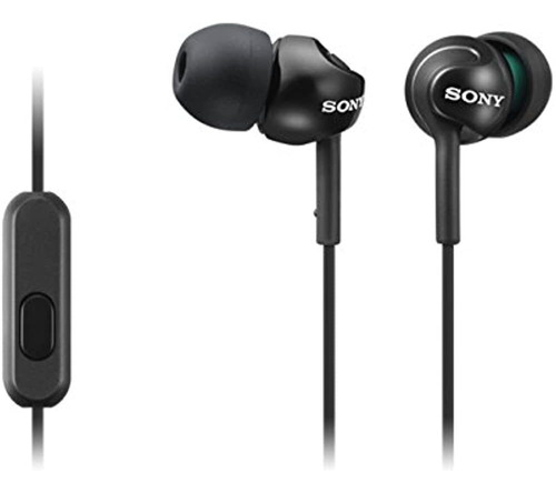 Audifonos Sony In-ear Mdrex110ap Negro 3.5mm Manos Libres Color Black