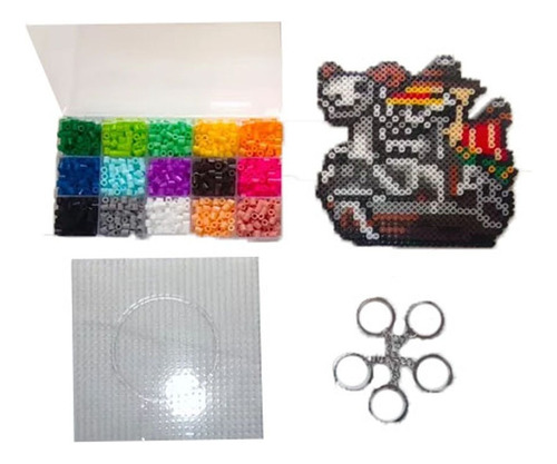 Pack 5mm Hama/perler/arktal Beads 15 Colores + Accesorios