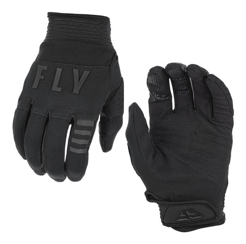 Guantes Fly F16 Finger Para Motocross Con Aplicación De Silicona, Color Negro, Talla M