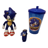 Relógio Infantil Sonic Com Copo Infantil Boneco Sonic Menino