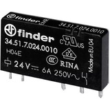 Relé 345170240010 Finder 6a 24vdc 1 Contato Reversível 24v