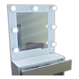 Espejos De Maquillaje 50 X 50 Con 5 Luces. Led. Transportable O Colgar Camerinos,estilo Hollywood, Makeup Todoespejos