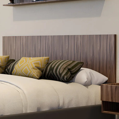 Cabecera King Size De Pared Minimalista Nogal Unicolor | Meses sin interés