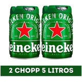 Kit 02 Cerveja Heineken Barril (5 L) 10 Litros Chopp Lager