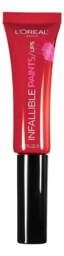 Labial Gloos Liquido Loreal Infallible Hidratante 12 Hrs Acabado Mate Color 324 Diy Rojo