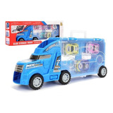 Camion Azul Juguete De Vehículo Para Niños Con Autitos