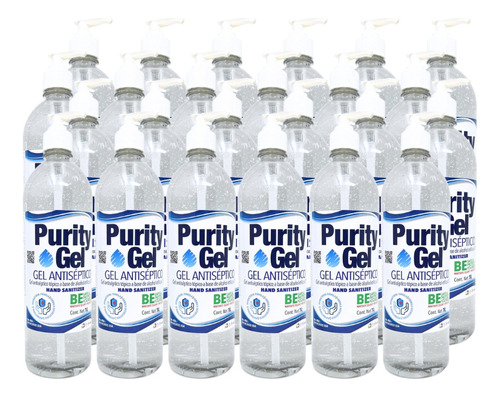 Gel Antibacterial Para Manos 1 L Purity Gel 24 Pzs