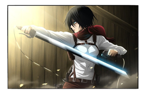 Cuadro De Mikasa Ataque A Los Titanes # 5 Ch