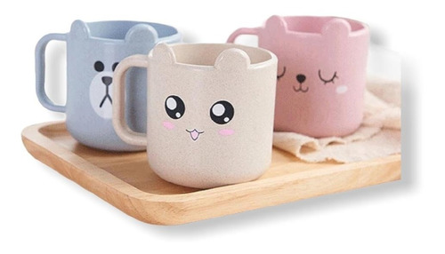 Mug, Tazas Para Niños, Niñas, Ecológicas En Fibra De Trigo, 