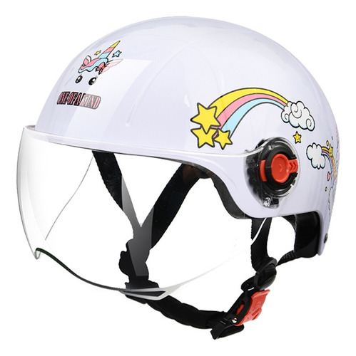 Casco Motos Motociclista Abatible Gráfico De Unicornio