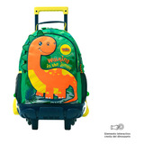 Morral Con Ruedas Para Niño Dinomax M Verde