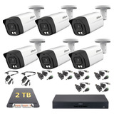 Kit Cctv Dahua 6 Cámarasbullet 4k Dvr 8 Ch 2 Tb Baluns