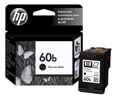 Cartucho Tinta Original Hp 60b Preto Everyday 4,5ml Cc636wb