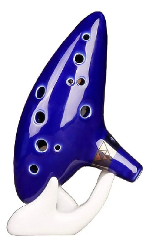 Instrumento De Viento Ocarina De Cerámica De 12 Agujeros