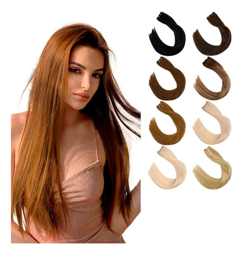 Extension Cortina Natural Cabello 100% Natural Lacio 60cm