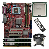Kit Msi G31m3l V2 + Xeon Quad Core + Ddr2 800mh 4gb + Cooler