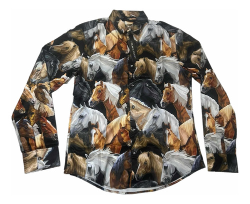 Camisa Buchona Para Caballero Manga Larga Con Diseño