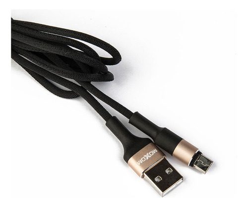 Cable Micro Usb 3 M Carga Rapida Metros Reforzado Para Ps4 Color Negro Dorado