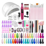 Kit X60 Completo 48w 220  Semipermanente Torno Uñas Manicura