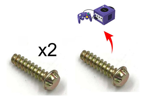 2x Tornillos 4.5 Mm Gamebit Para Nintendo Gamecube Ngc