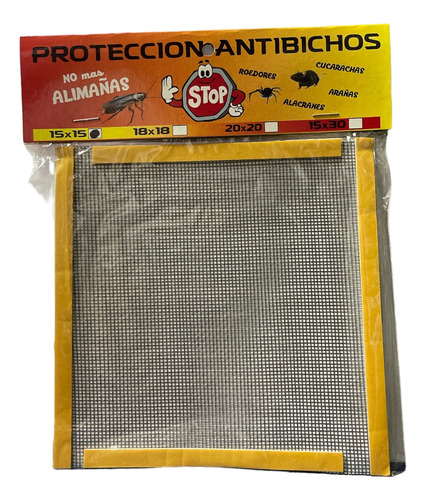 Rejilla Autoadhesiva Protector Anti Bichos 15x15 Cm 