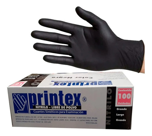 Guantes De Nitrilo Reforzados Varios Colores Caja X 100 