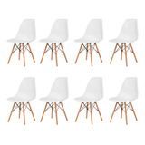 Silla Eames Moderna 8pz Minimalista Para Comedor Y Oficina