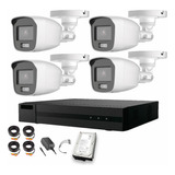 Epcom Kit 4 Cámaras De Seguridad B8-kit-cv/a-4ccc3 Cctv Exterior Colorvu Alta Definición  Metálicas Videovigilancia B8-kit-cv/a Micrófono Integrado