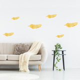 Adhesivo Decorativo Pared Espejo Plumas Sala Pegatinas