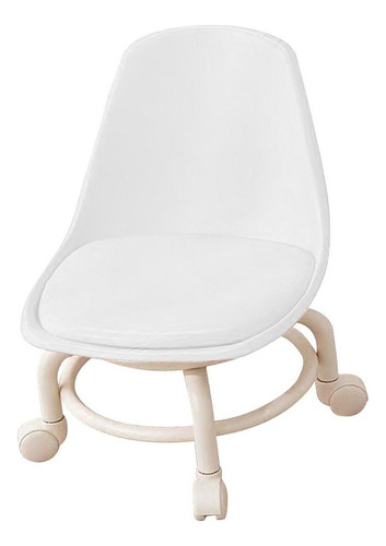 Silla Con Asiento De Ruedas Taburete De Pedicura Blanco