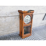 Antiguo Reloj De Pared Junghans Wurttemberg Caja Roble 