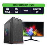 Computador Cpu I5 12400 Ram 8gb Ssd 960gb Monitor 19 