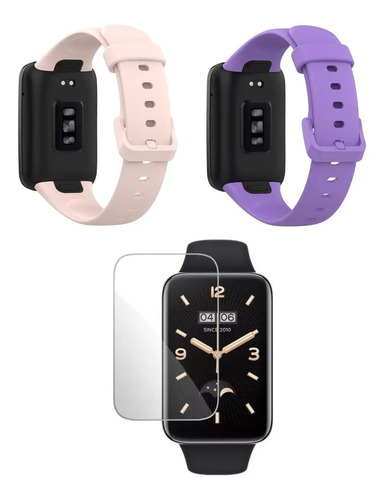 Pack 2 Correas + Micas Para Xiaomi Mi Band 7 Pro
