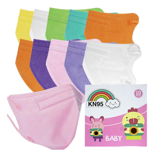 Cubrebocas Infantil Kn95 Mascarilla Certificado Baby 10pz