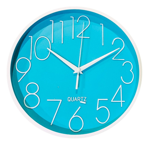 Reloj De Pared 25cm Redondo Mural Decorativo Silencioso