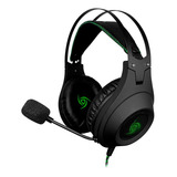 Auriculares Gamer Vsg Kuiper Negro Con Luz  Verde Led