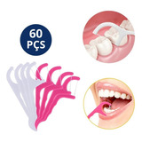 Fio Dental Palito Haste Flexível P/ Higiene Bucal Kit 60un