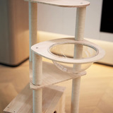 Lazyworm Moderno Árbol De Madera Real Para Gatos, Torre De M