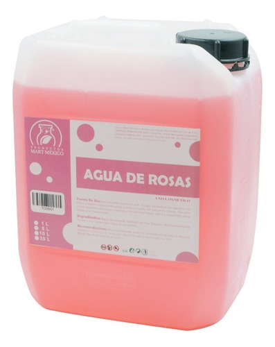 Agua De Rosas Tónico Facial 5 Litros. !! Tipo De Piel Todo Tipo De Piel