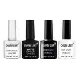 Base Coat Top Matte Cristal Para Esmaltes Semipermanentes X4