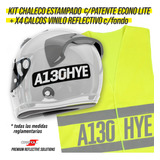 Chaleco Reflectivo + Calco X4 Patente Moto Ley Econo Lite
