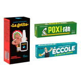 Combo Adhesivo La Gotita 10ml + Eccole 9g + Poxiran 23g