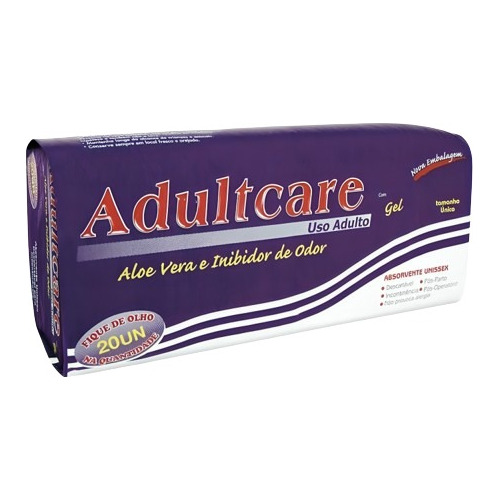 Absorvente Adultcare Geriátrico Unissex Com 20un 