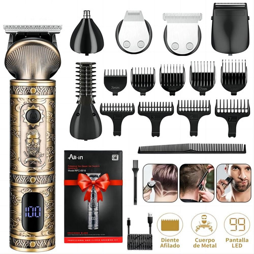 All-in® Máquina Cortar Cabello Kit De Cortadora Profesional