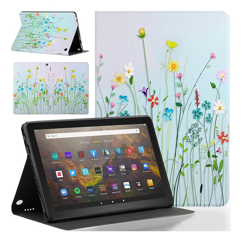 Funda Para Kindle Fire Hd 8 - Pasto/flores