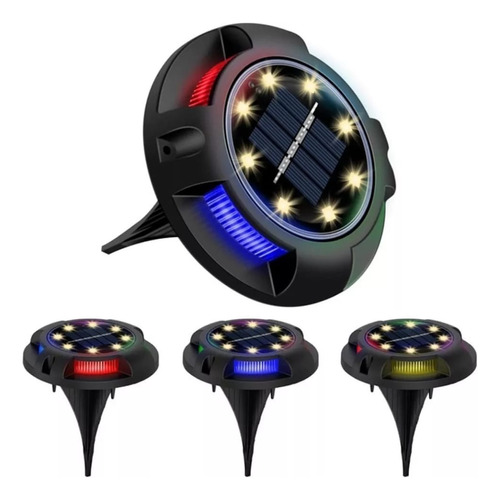 Pack 2 Estacas Luz Solar Lámpara Led Rgb Jardín Decorativa