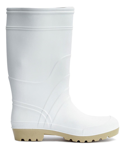 Bota De Hule Unisex Blanca Lluvia Duramil Trueno